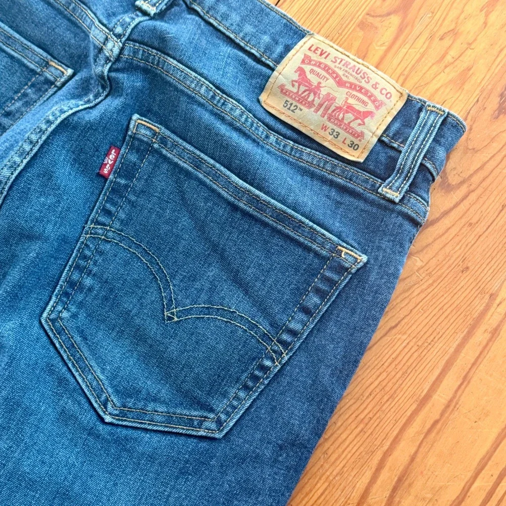 Levis 512 Slim Taper Fit Mens Jeans Blue Denim W33 L30 Medium Wash